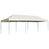 vidaXL Pop-Up hopfällbart partytält gräddvit 3x9 m