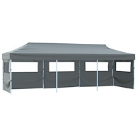 vidaXL Pop-Up hopfällbart partytält med 5 sidoväggar 870x291x315 cm antracit