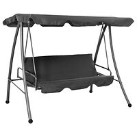 vidaXL Hammock med tak antracit 192x118x175 cm stål