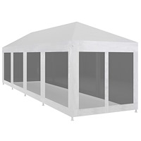 vidaXL Partytält med 10 sidoväggar i nät 12x3 m