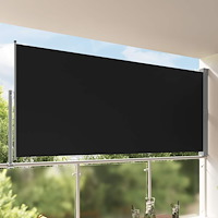 vidaXL Infällbar sidomarkis 160 x 300 cm svart