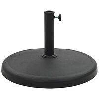 vidaXL Parasollfot rund polyresin 19 kg svart