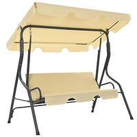 vidaXL Hammock gräddvit 170x110x153 cm