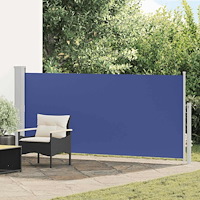 vidaXL Infällbar sidomarkis 140 x 300 cm blå