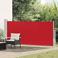 vidaXL Infällbar sidomarkis 140 x 300 cm röd