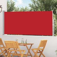 vidaXL Infällbar sidomarkis 117x314 cm röd