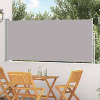 vidaXL Infällbar sidomarkis 117x314 cm grå