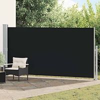 vidaXL Infällbar sidomarkis 160 x 500 cm svart