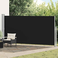 vidaXL Infällbar sidomarkis 160 x 514 cm svart
