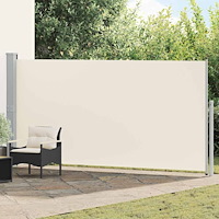 vidaXL Infällbar sidomarkis 160 x 514 cm gräddvit