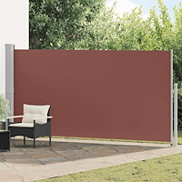vidaXL Infällbar sidomarkis 160 x 500 cm brun