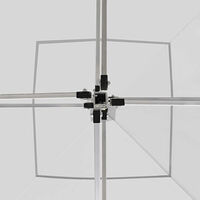 vidaXL Hopfällbart partytält med väggar aluminium 3x3 m vit