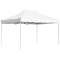 vidaXL Hopfällbart partytält aluminium 4,5x3 m vit