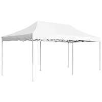 vidaXL Hopfällbart partytält aluminium 6x3 m vit