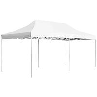 vidaXL Hopfällbart partytält aluminium 6x3 m vit