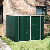 vidaXL Trädgårdsskjul grön 195x198x159 cm galvaniserat stål