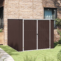 vidaXL Trädgårdsskjul brun 195x198x159 cm galvaniserat stål