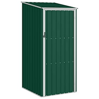 vidaXL Trädgårdsskjul grön 87x98x159 cm galvaniserat stål