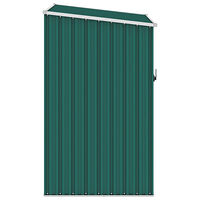 vidaXL Trädgårdsskjul grön 87x98x159 cm galvaniserat stål