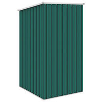 vidaXL Trädgårdsskjul grön 87x98x159 cm galvaniserat stål
