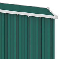 vidaXL Trädgårdsskjul grön 87x98x159 cm galvaniserat stål