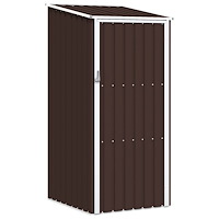 vidaXL Trädgårdsskjul brun 87x98x159 cm galvaniserat stål