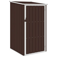 vidaXL Trädgårdsskjul brun 87x98x159 cm galvaniserat stål