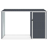 vidaXL Vedskjul antracit 245x98x159 cm galvaniserat stål