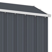 vidaXL Vedskjul antracit 245x98x159 cm galvaniserat stål