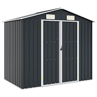 vidaXL Trädgårdsskjul antracit 205x129x183 cm galvaniserat stål