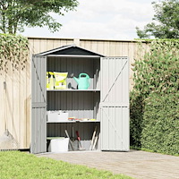 vidaXL Trädgårdsskjul antracit 116x45x175 cm galvaniserat stål