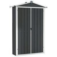 vidaXL Trädgårdsskjul antracit 116x45x175 cm galvaniserat stål