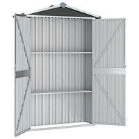 vidaXL Trädgårdsskjul antracit 116x45x175 cm galvaniserat stål