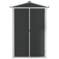 vidaXL Trädgårdsskjul antracit 116x45x175 cm galvaniserat stål