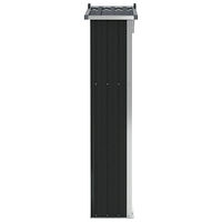 vidaXL Trädgårdsskjul antracit 116x45x175 cm galvaniserat stål