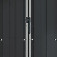 vidaXL Trädgårdsskjul antracit 116x45x175 cm galvaniserat stål