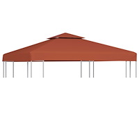 vidaXL Paviljongtak med ventilering 310 g/m² 3x3 m terrakotta