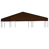 vidaXL Paviljongtak 310 g/m² 3x3 m brun