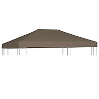 vidaXL Paviljongtak 310 g/m² 3x4 m taupe