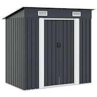 vidaXL Trädgårdsbod antracit stål