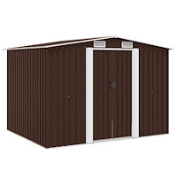 vidaXL Förvaringsbod brun 257x205x178 cm stål