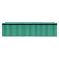 vidaXL Trädgårdsskjul grön 257x779x181 cm galvaniserat stål