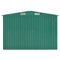 vidaXL Trädgårdsskjul grön 257x779x181 cm galvaniserat stål