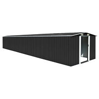 vidaXL Trädgårdsskjul antracit 257x779x181 cm galvaniserat stål