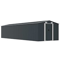 vidaXL Trädgårdsskjul antracit 257x990x181 cm galvaniserat stål