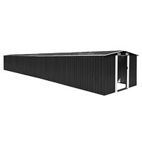 vidaXL Trädgårdsskjul antracit 257x990x181 cm galvaniserat stål