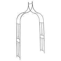 vidaXL Trädgårdsbåge mörkgrön 142x37x275 cm järn