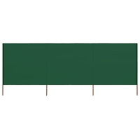 vidaXL Vindskydd 3 paneler tyg 400x160 cm grön