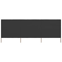 vidaXL Vindskydd 3 paneler tyg 400x160 cm antracit