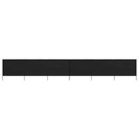 vidaXL Vindskydd 6 paneler tyg 800x80 cm svart